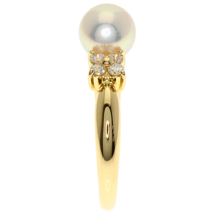 TASAKI Pearl Pearl Diamond Ring K18 Yellow Gold Ladies [Used]