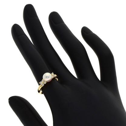 TASAKI Pearl Pearl Diamond Ring K18 Yellow Gold Ladies [Used]