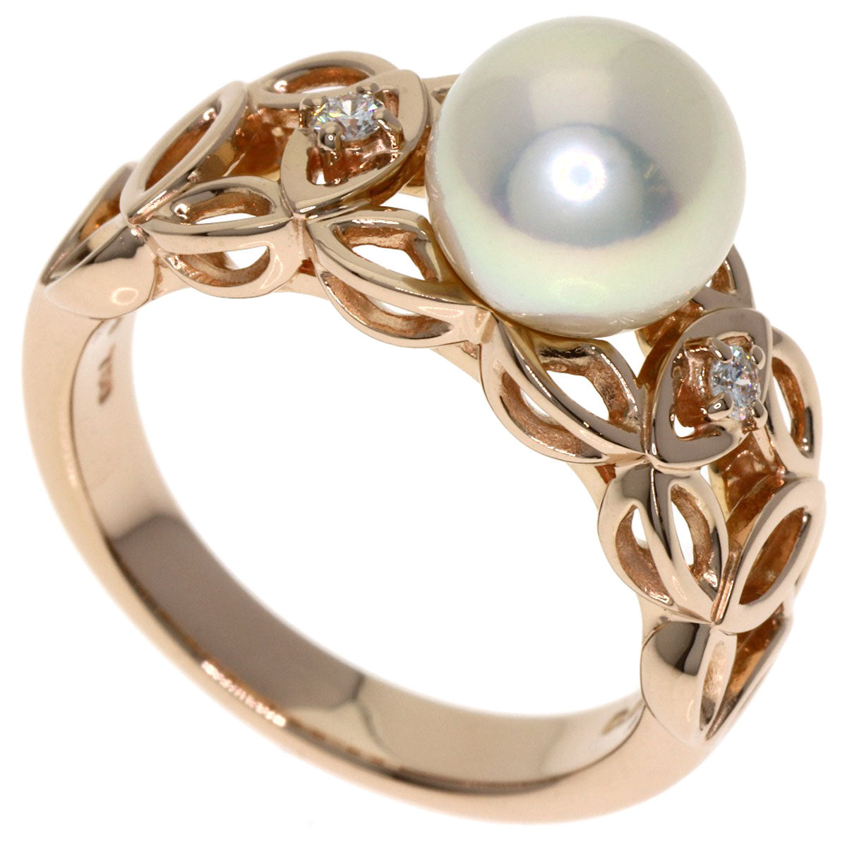TASAKI Pearl Pearl Diamond Ring K18 Pink Gold Ladies [Used]