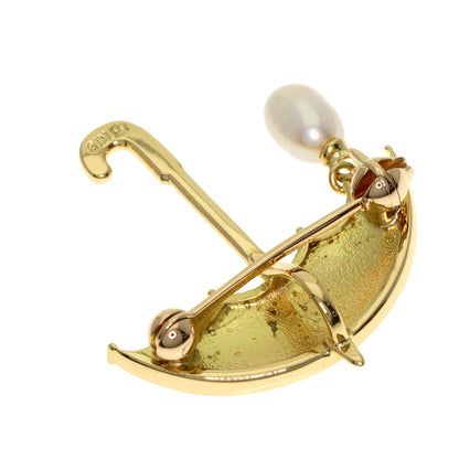 TASAKI Umbrella Pearl Pearl 2WAY Brooch Pendant top K18 Yellow Gold Ladies [Used]