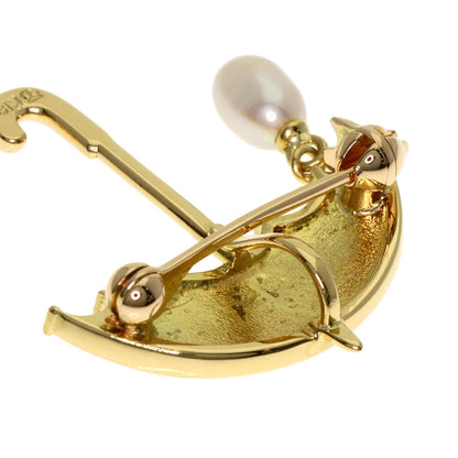 TASAKI Umbrella Pearl Pearl 2WAY Brooch Pendant top K18 Yellow Gold Ladies [Used]