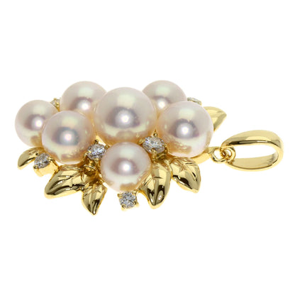 TASAKI Pearl Pearl Diamond Pendant top K18 Yellow Gold Ladies [Used]