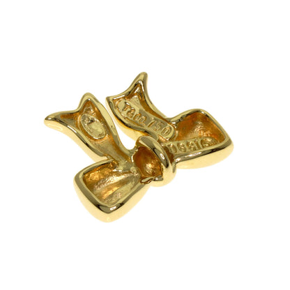 TIFFANY&Co. Ribbon charm Pendant top K18 Yellow Gold Ladies [Used]