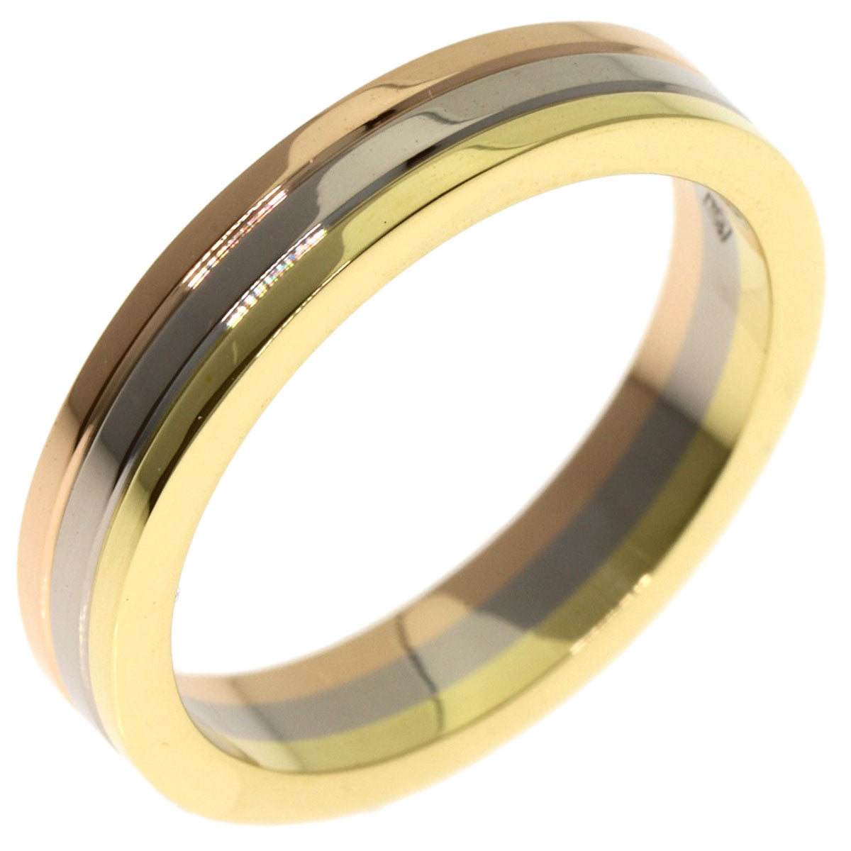 CARTIER Three colors # 47 Ring K18 Yellow Gold K18 White GoldLadies [Used]