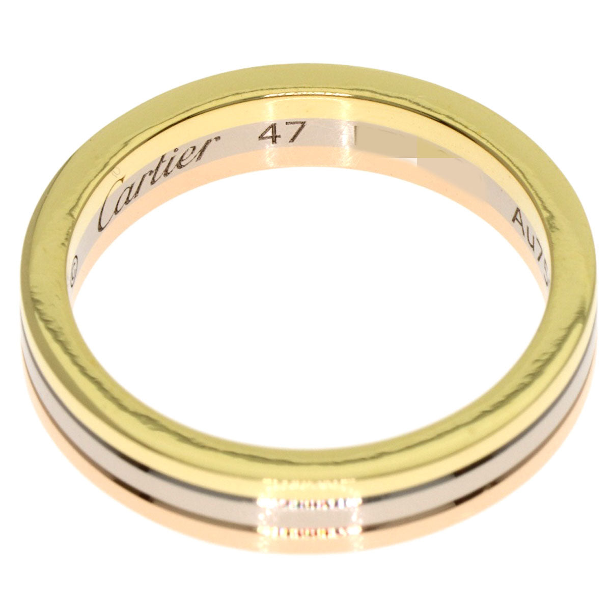 CARTIER Three colors # 47 Ring K18 Yellow Gold K18 White GoldLadies [Used]
