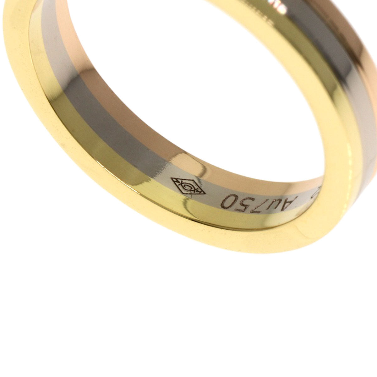 CARTIER Three colors # 47 Ring K18 Yellow Gold K18 White GoldLadies [Used]