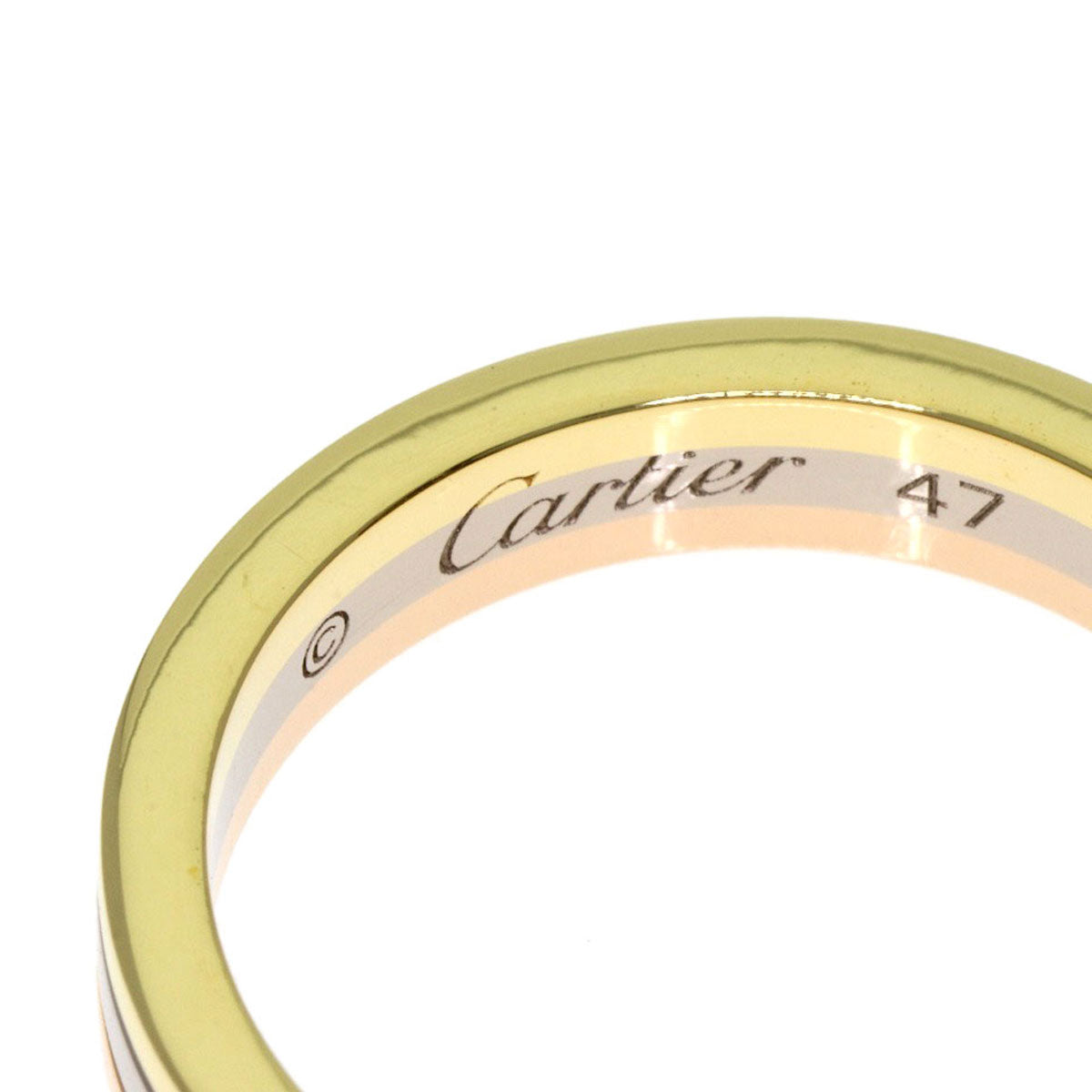 CARTIER Three colors # 47 Ring K18 Yellow Gold K18 White GoldLadies [Used]