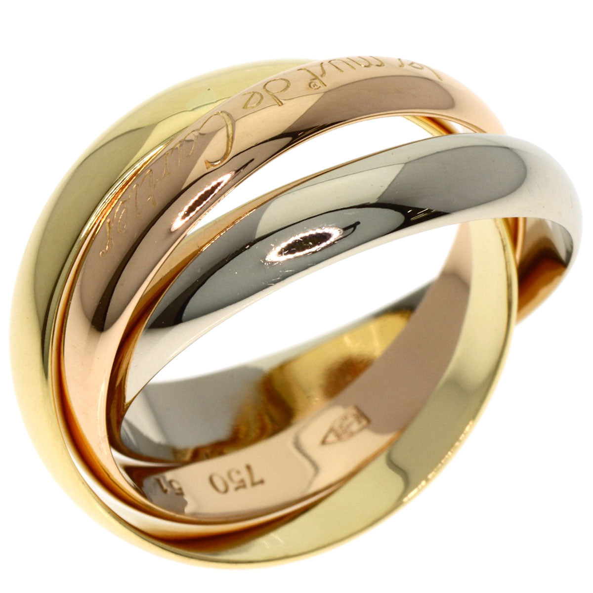 CARTIER Trinity #51 Ring K18 Yellow Gold 18K Pink GoldLadies [Used]
