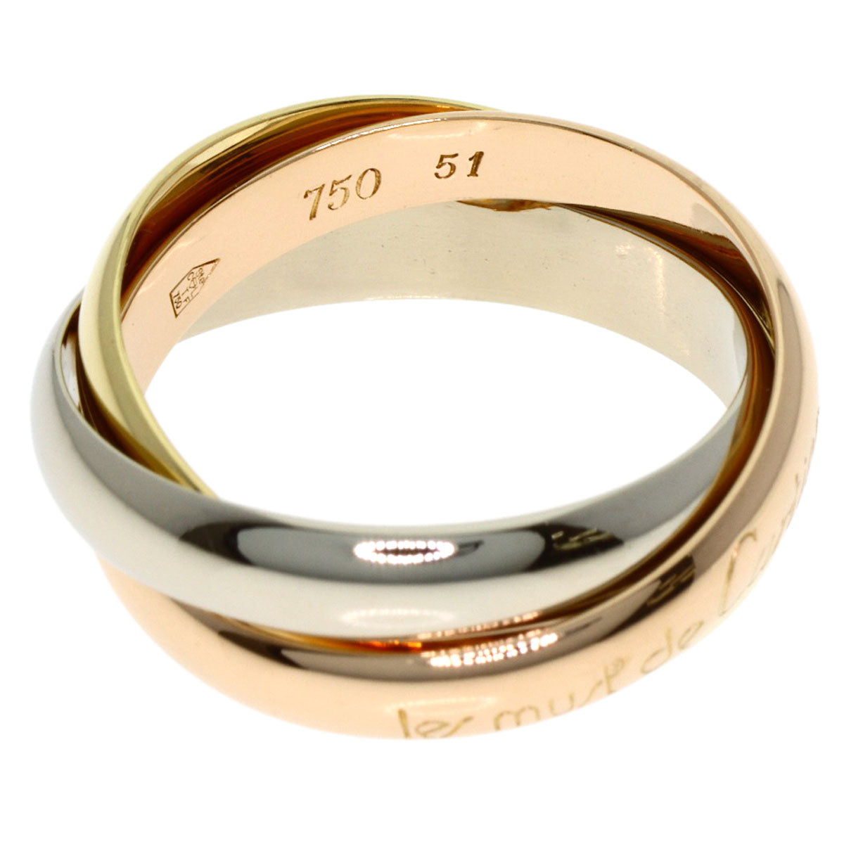CARTIER Trinity #51 Ring K18 Yellow Gold 18K Pink GoldLadies [Used]