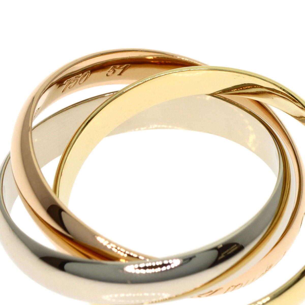 CARTIER Trinity #51 Ring K18 Yellow Gold 18K Pink GoldLadies [Used]