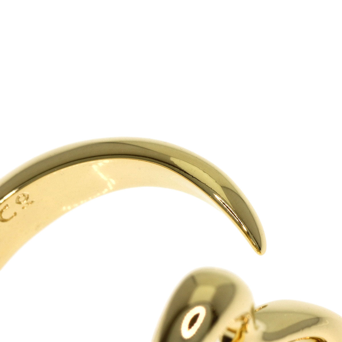 TIFFANY&Co. Open heart Ring K18 Yellow Gold Ladies [Used]