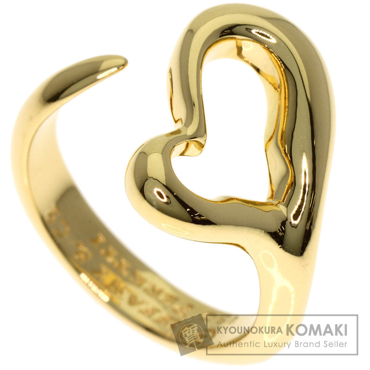 TIFFANY&Co. Open heart Ring K18 Yellow Gold Ladies [Used]