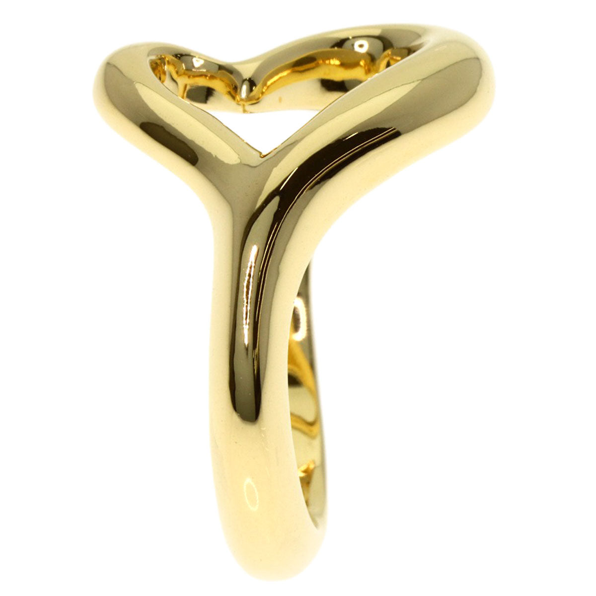 TIFFANY&Co. Open heart Ring K18 Yellow Gold Ladies [Used]