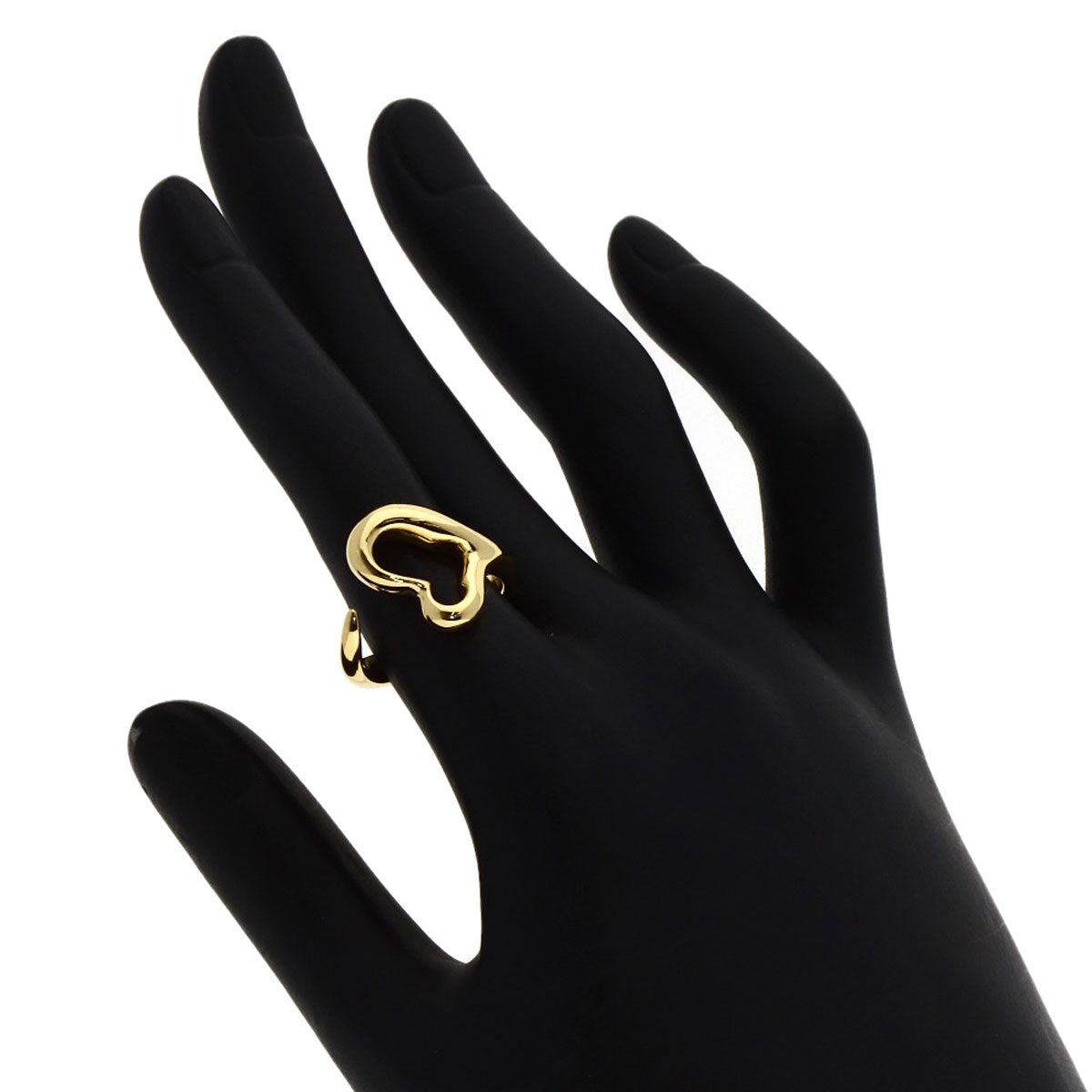 TIFFANY&Co. Open heart Ring K18 Yellow Gold Ladies [Used]