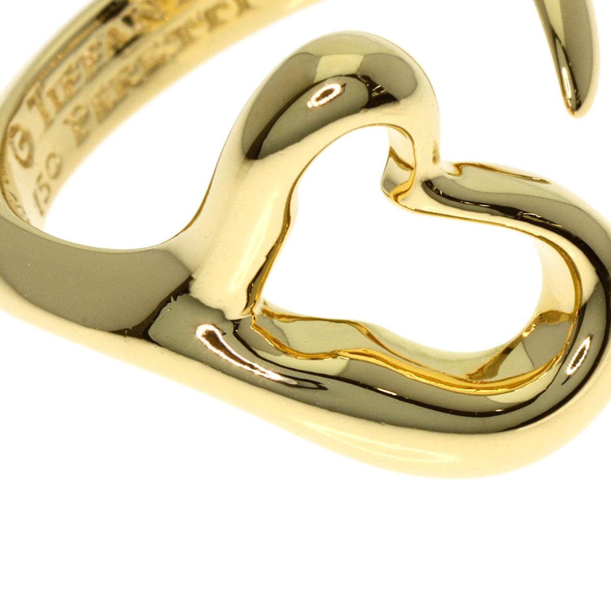 TIFFANY&Co. Open heart Ring K18 Yellow Gold Ladies [Used]