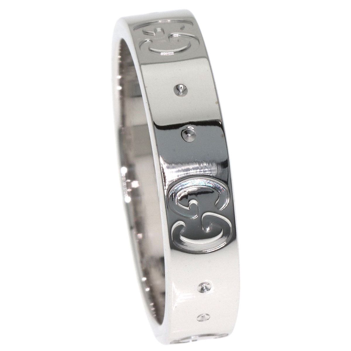 GUCCI Icon # 9 Ring K18 White Gold Ladies [Used]