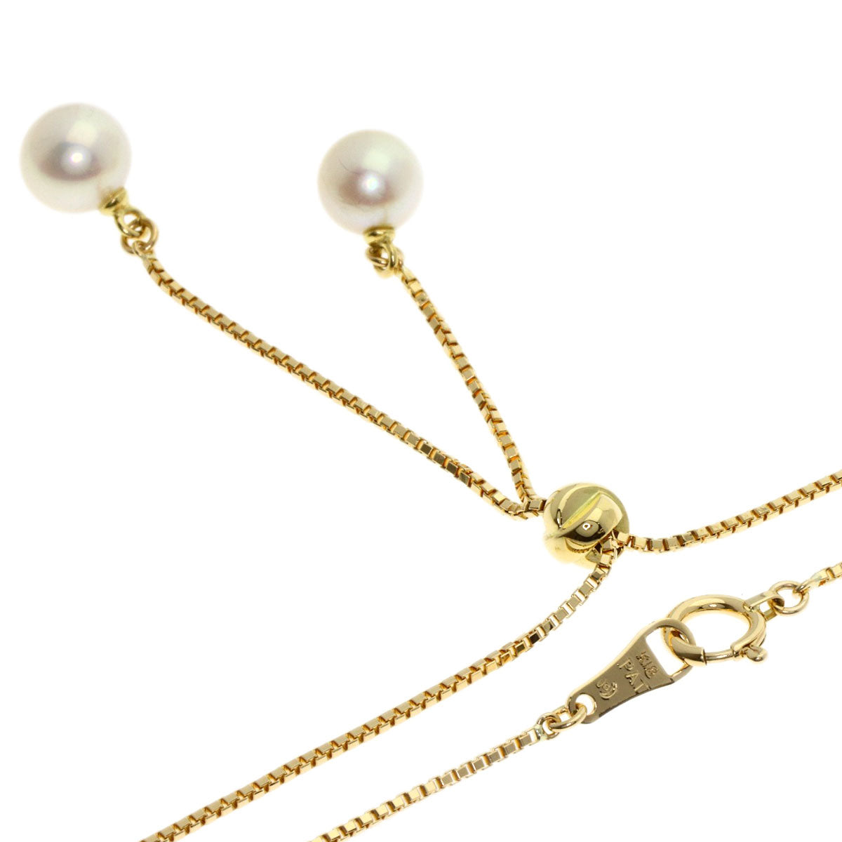 TASAKI Slide Pearl Pearl Necklace K18 Yellow Gold Ladies [Used]