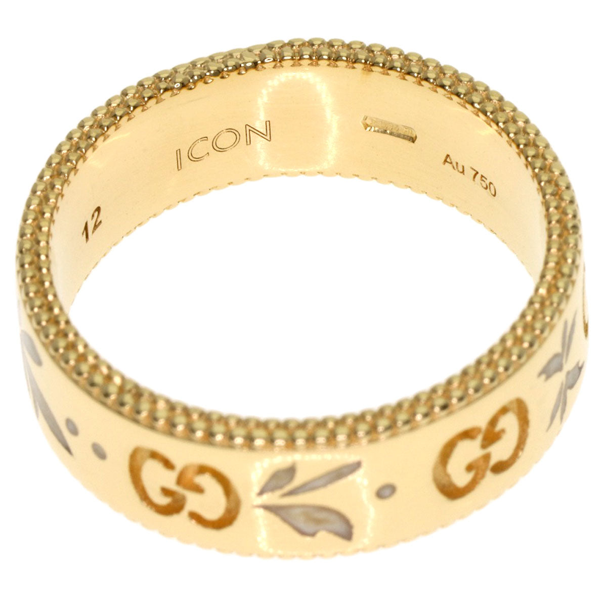 GUCCI Icon Bloom Ring K18 Yellow Gold Ladies [Used]