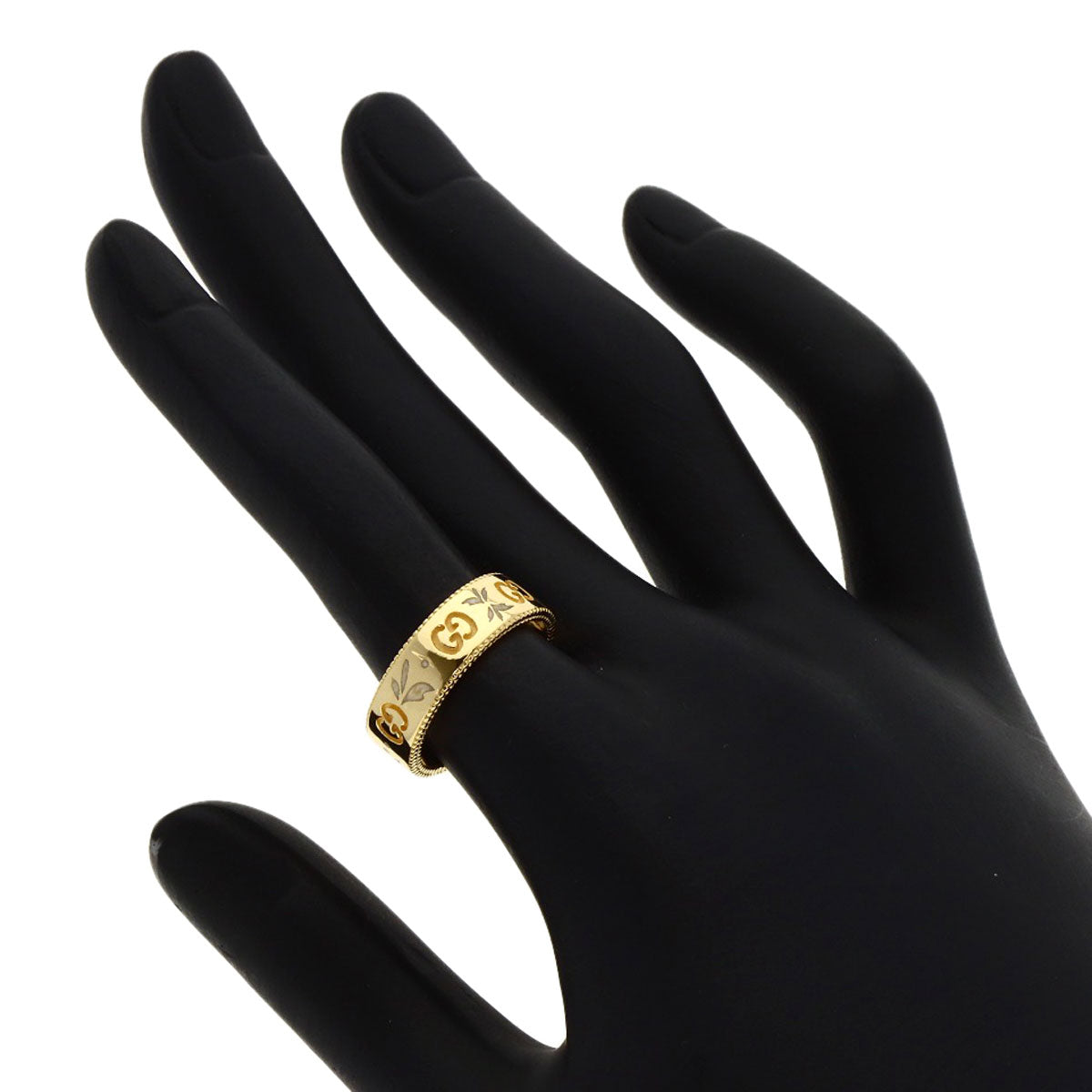 GUCCI Icon Bloom Ring K18 Yellow Gold Ladies [Used]