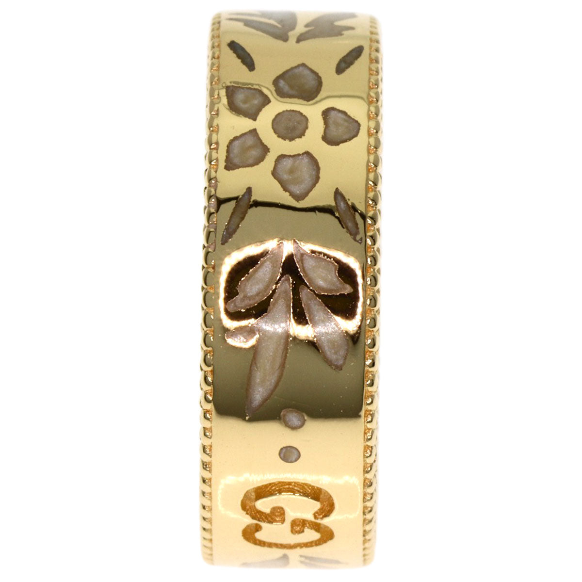 GUCCI Icon Bloom Ring K18 Yellow Gold Ladies [Used]