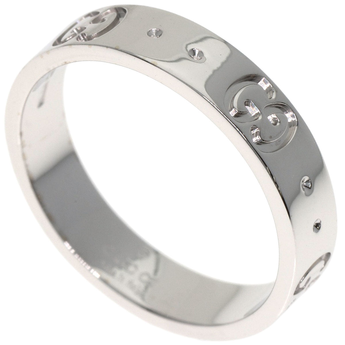 GUCCI Icon # 10 Ring K18 White Gold Ladies [Used]