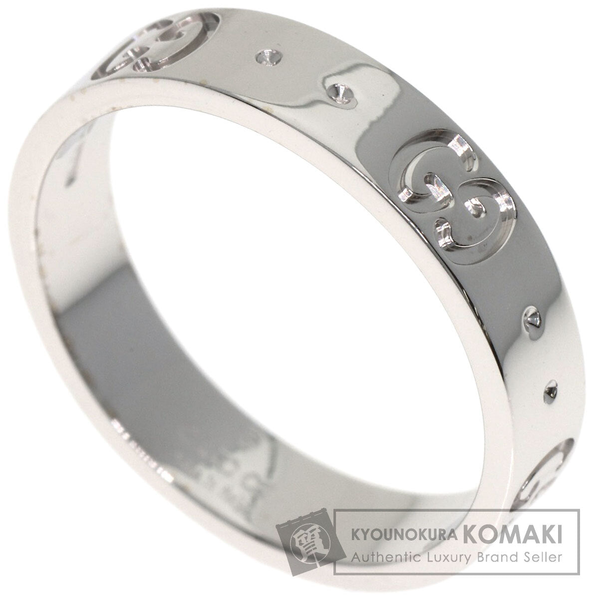 GUCCI Icon # 10 Ring K18 White Gold Ladies [Used]