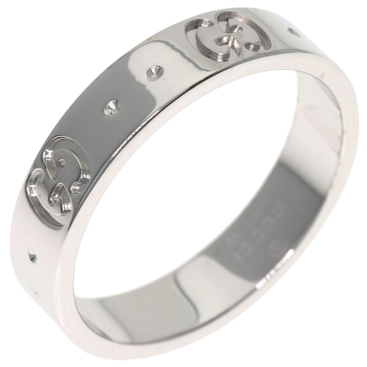 GUCCI Icon # 10 Ring K18 White Gold Ladies [Used]