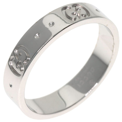 GUCCI Icon # 10 Ring K18 White Gold Ladies [Used]