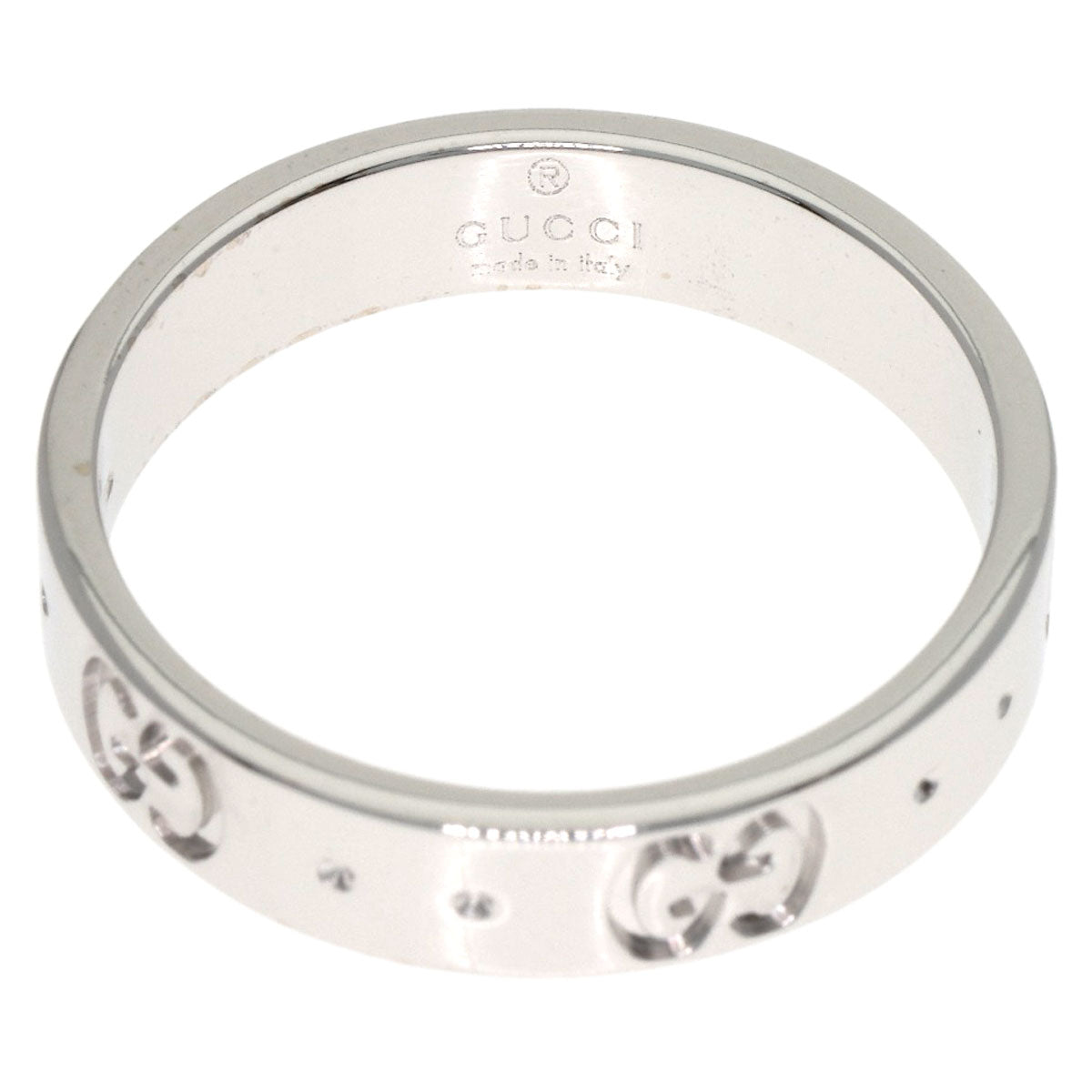 GUCCI Icon # 10 Ring K18 White Gold Ladies [Used]