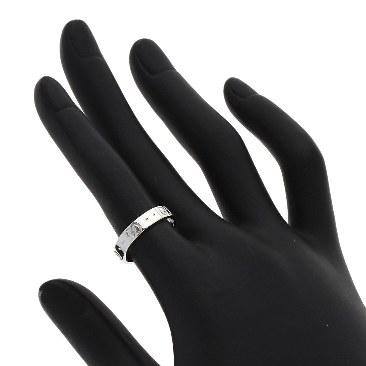 GUCCI Icon # 10 Ring K18 White Gold Ladies [Used]