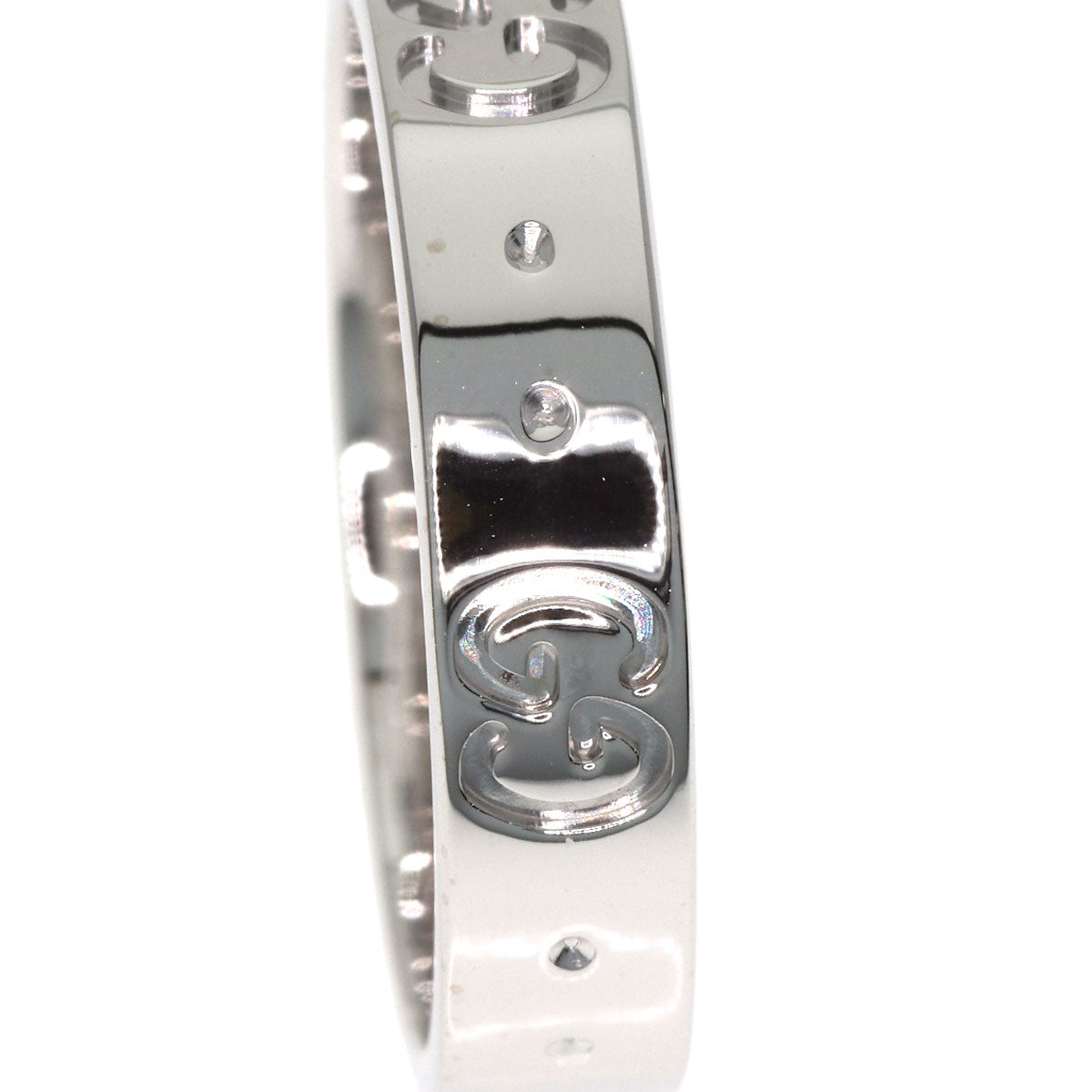 GUCCI Icon # 10 Ring K18 White Gold Ladies [Used]