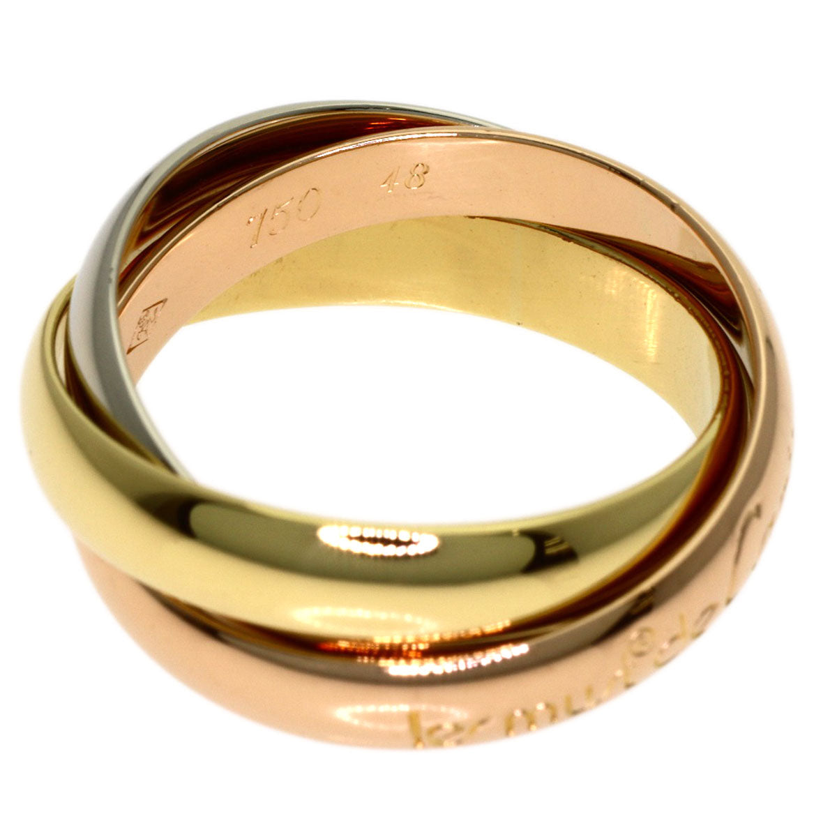 CARTIER Trinity #48 Ring K18 Yellow Gold K18 White GoldLadies [Used]