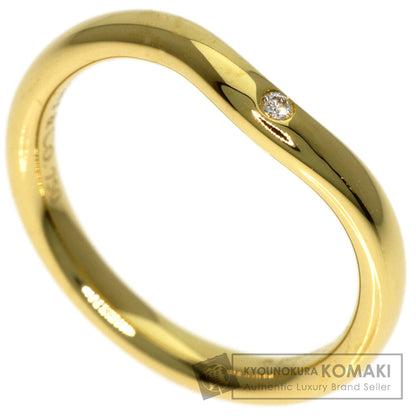 TIFFANY&Co. Curved Band 1P Diamond Ring K18 Yellow Gold Ladies [Used]