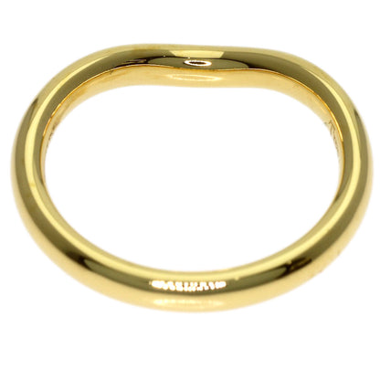 TIFFANY&Co. Curved Band 1P Diamond Ring K18 Yellow Gold Ladies [Used]
