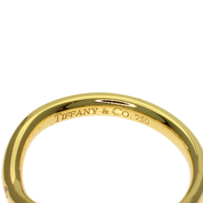 TIFFANY&Co. Curved Band 1P Diamond Ring K18 Yellow Gold Ladies [Used]