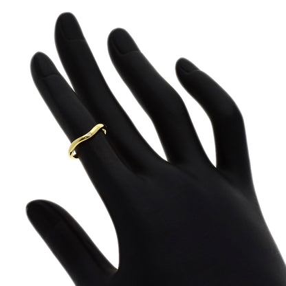 TIFFANY&Co. Curved Band 1P Diamond Ring K18 Yellow Gold Ladies [Used]