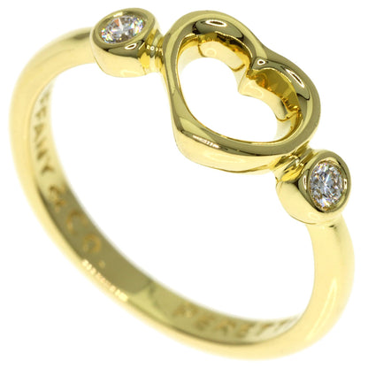 TIFFANY&Co. Open Heart Diamond Ring K18 Yellow Gold Ladies [Used]
