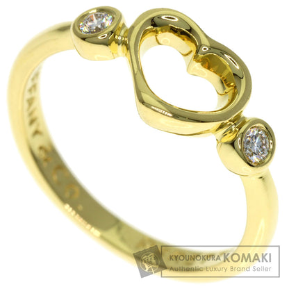 TIFFANY&Co. Open Heart Diamond Ring K18 Yellow Gold Ladies [Used]