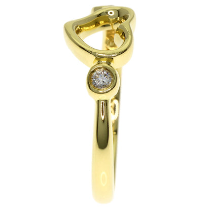TIFFANY&Co. Open Heart Diamond Ring K18 Yellow Gold Ladies [Used]