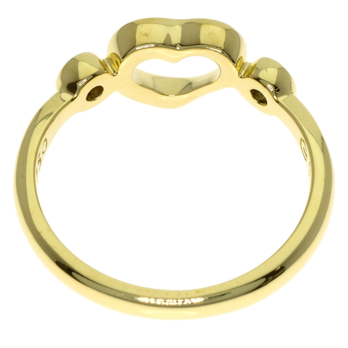 TIFFANY&Co. Open Heart Diamond Ring K18 Yellow Gold Ladies [Used]