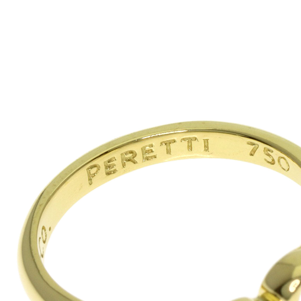 TIFFANY&Co. Open Heart Diamond Ring K18 Yellow Gold Ladies [Used]