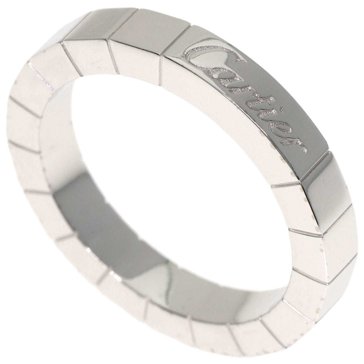 CARTIER Laniere # 48 Ring K18 White Gold Ladies [Used]