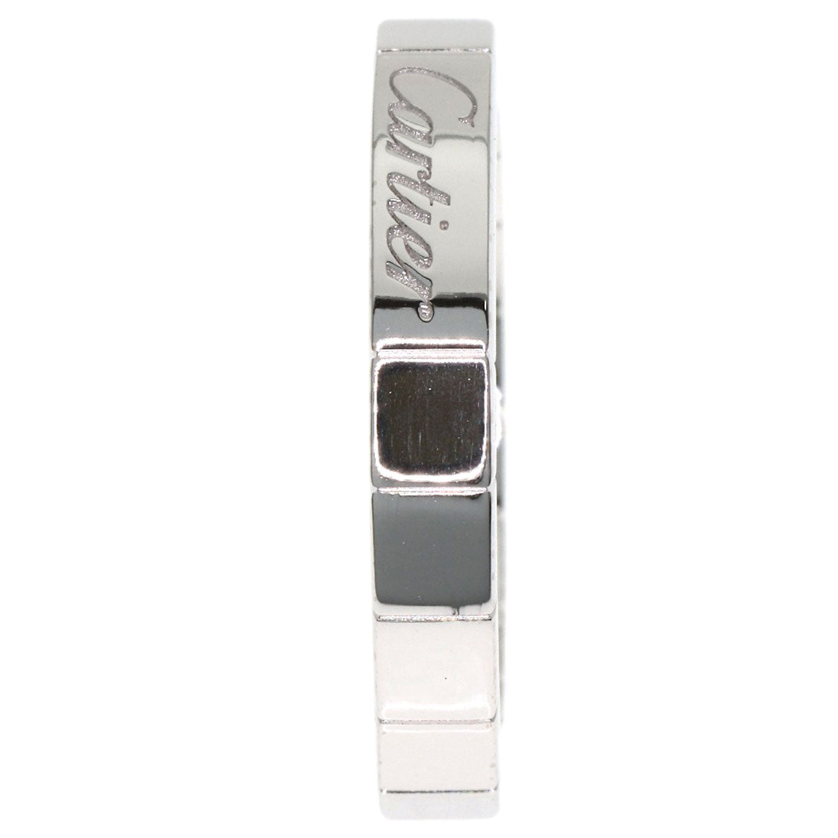 CARTIER Laniere # 48 Ring K18 White Gold Ladies [Used]
