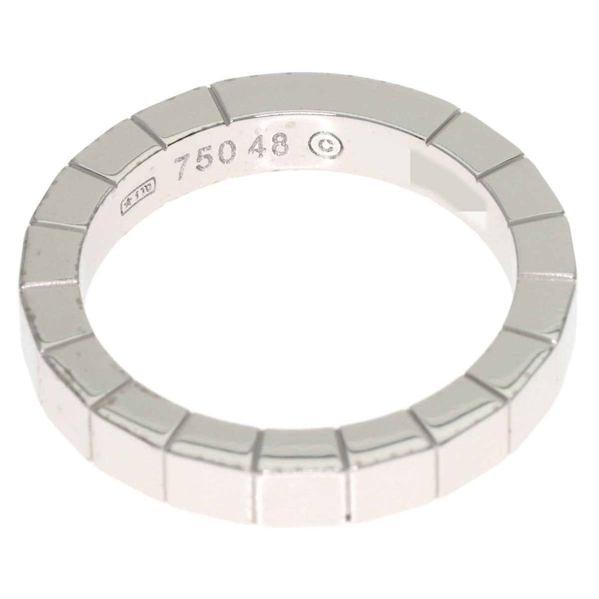 CARTIER Laniere # 48 Ring K18 White Gold Ladies [Used]
