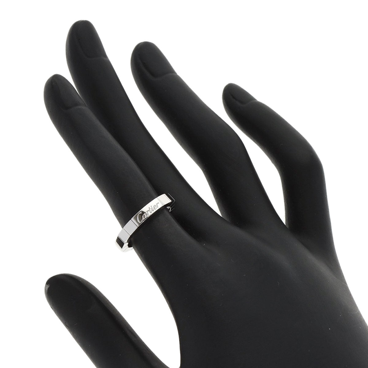 CARTIER Laniere # 48 Ring K18 White Gold Ladies [Used]