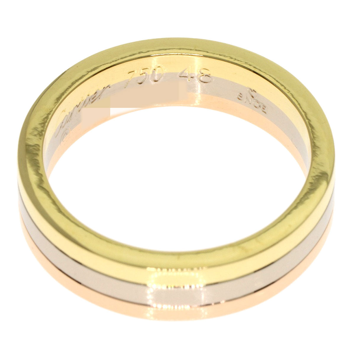 CARTIER Three colors # 48 Ring K18 Yellow Gold K18 White GoldLadies [Used]