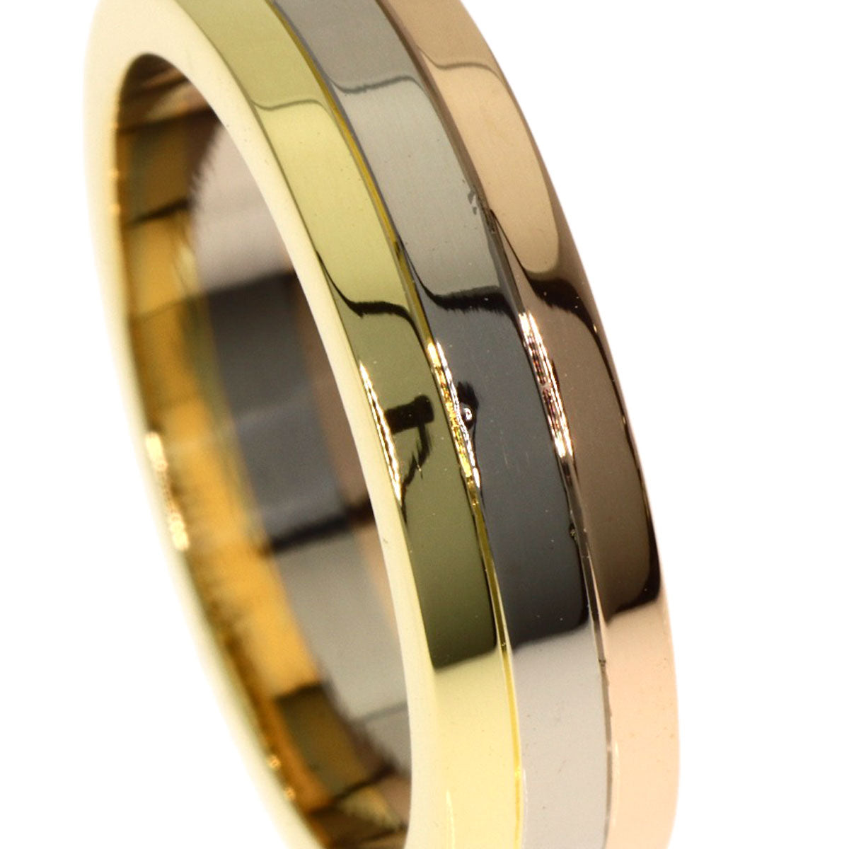 CARTIER Three colors # 48 Ring K18 Yellow Gold K18 White GoldLadies [Used]
