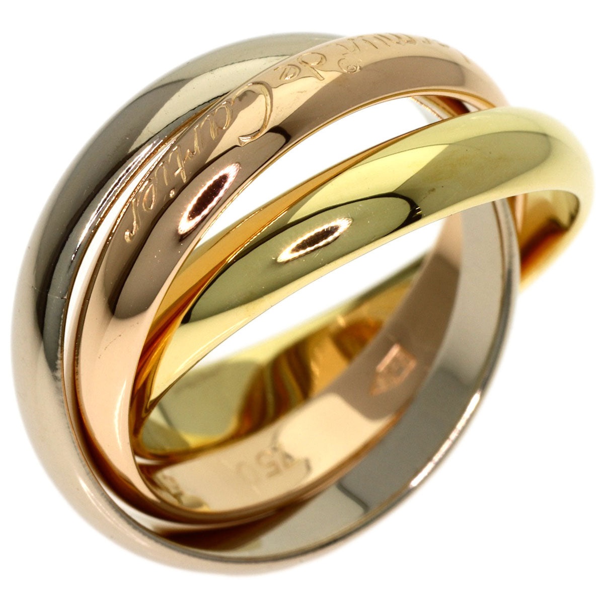 CARTIER Trinity #50 Ring K18 Yellow Gold K18 White GoldLadies [Used]