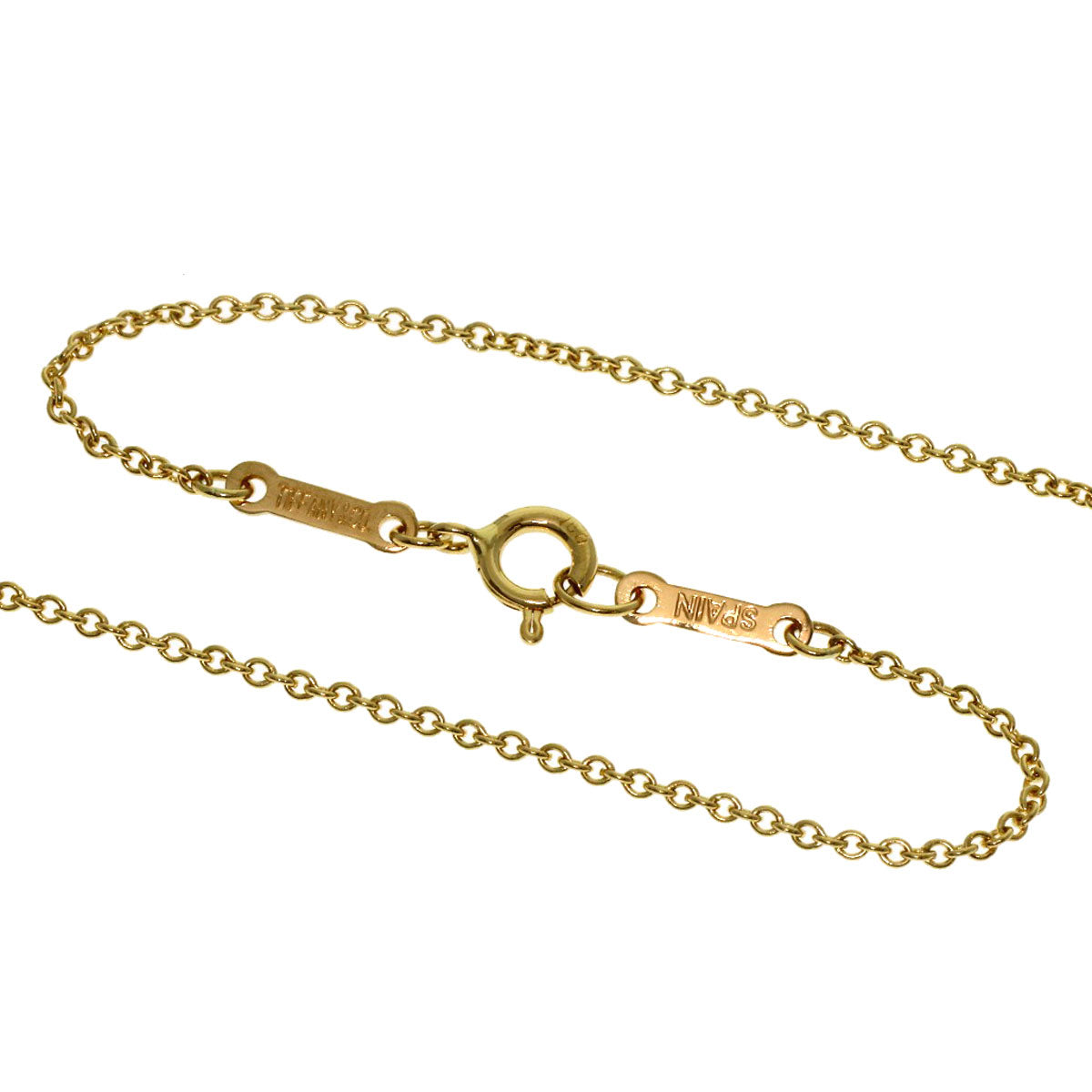 TIFFANY&Co. Open heart Necklace K18 Yellow Gold Ladies [Used]