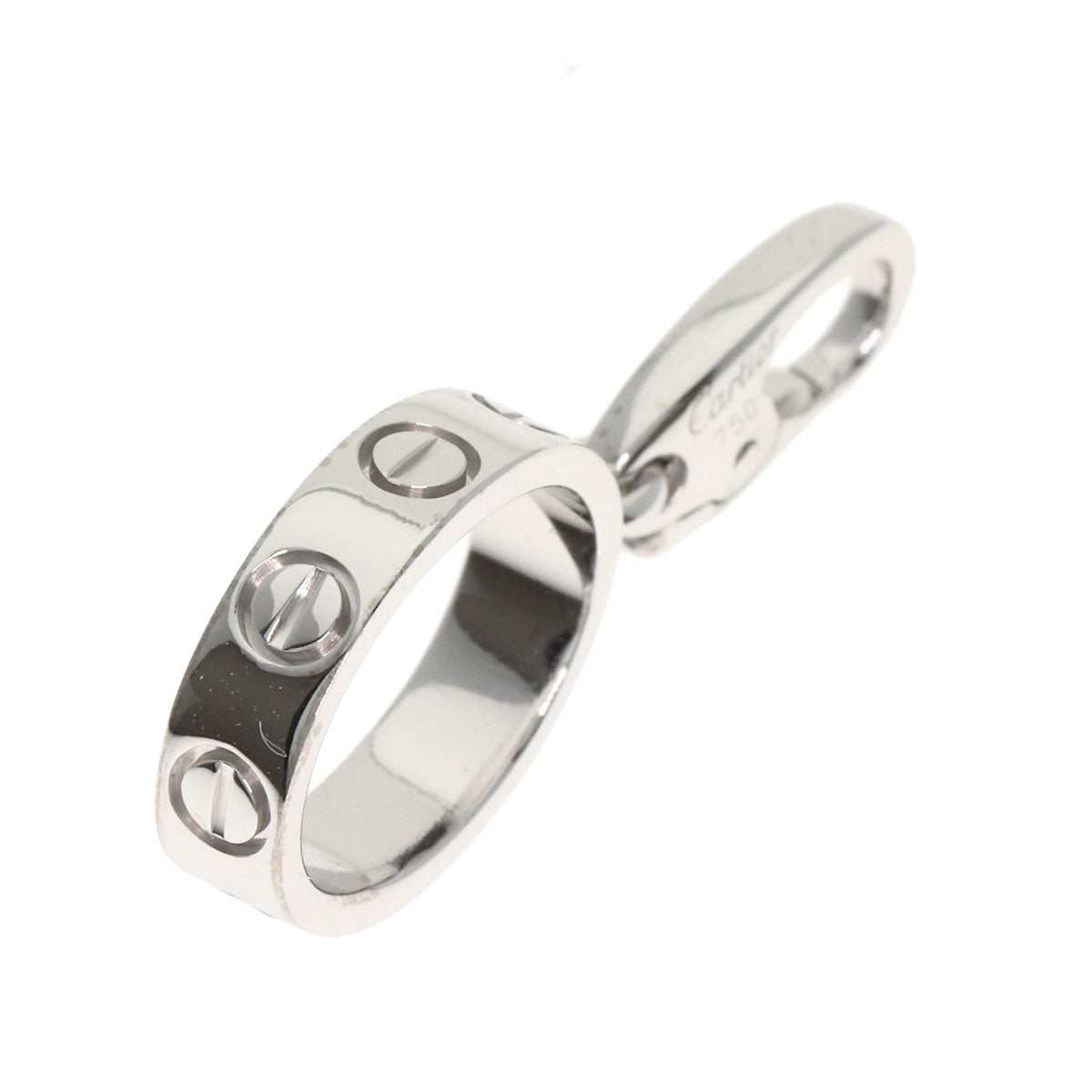 CARTIER Baby love charm Pendant top K18 White Gold Ladies [Used]